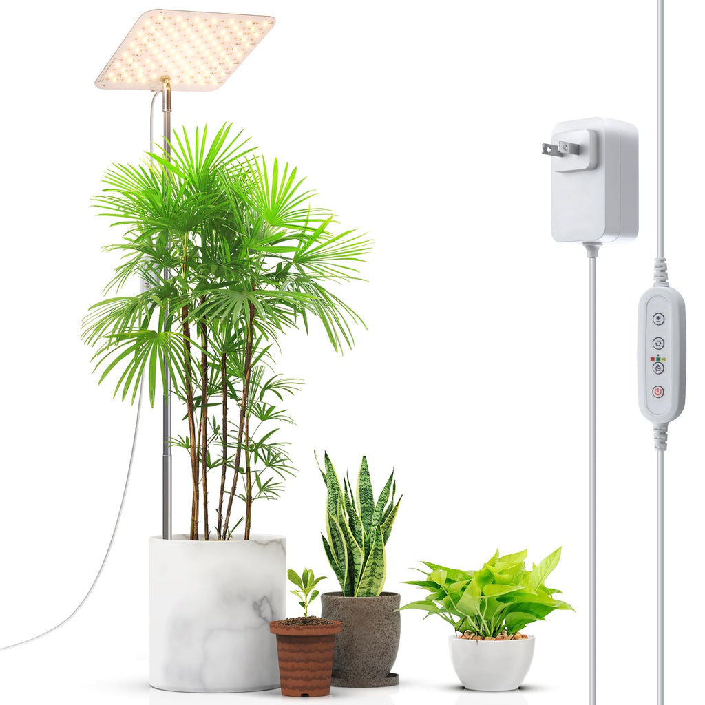 Barrina Plant Grow Light, 182 LEDs Full Spectrum Height Adjustable Timer 3/6/12H, 7 Dimmable Levels, 3 Color Mode for Large Plants