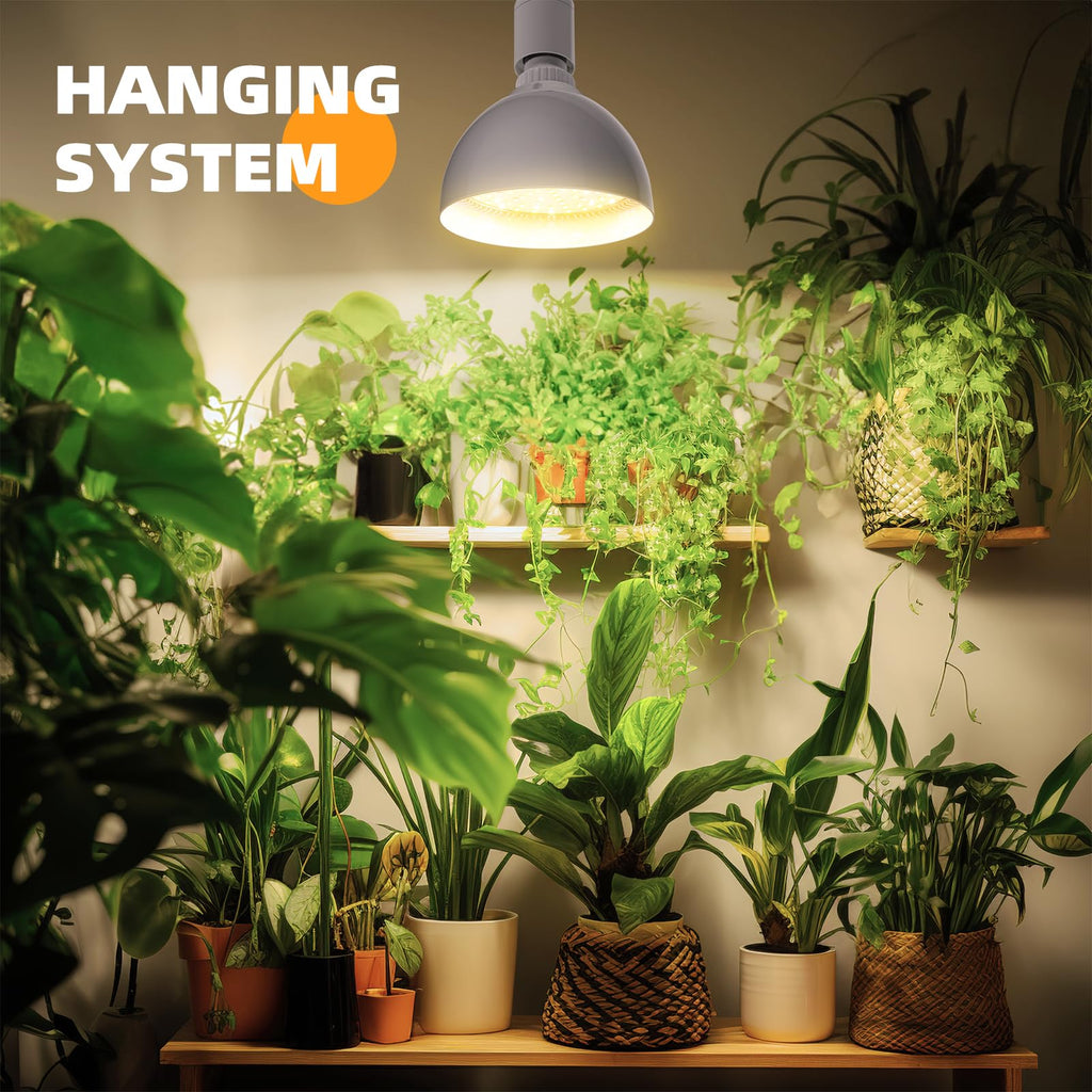 Barrina Hanging Grow Lights for Indoor Plants, 25W Full Spectrum, with Timer