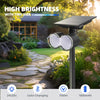 Barrina Solar Spot Lights Outdoor, 360° Horizontal Adjustable, 24 LEDs RGB Color Changing IP65 Waterproof, Auto On/Off Solar