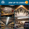 Barrina 2FT LED Shop Light, 4000K 20W 2500LM, Clear Cover  V Shape T8 for Garage, Warehouse, Workshop, ETL Listed, 2 Pack