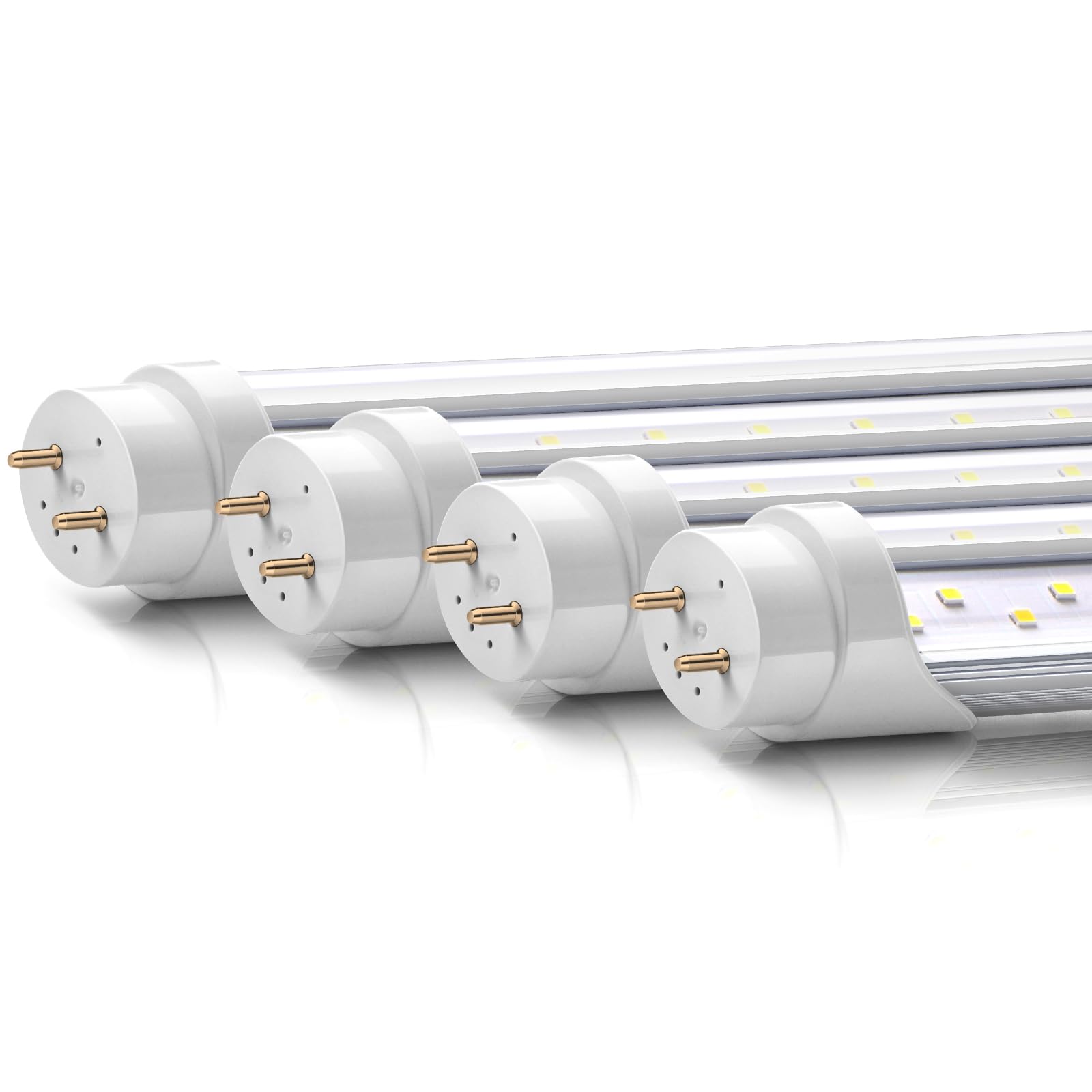 T8 LED Tube Light Bulbs,4FT,24W,3200LM,6000K,G13,Dual-End Powered,TBL24