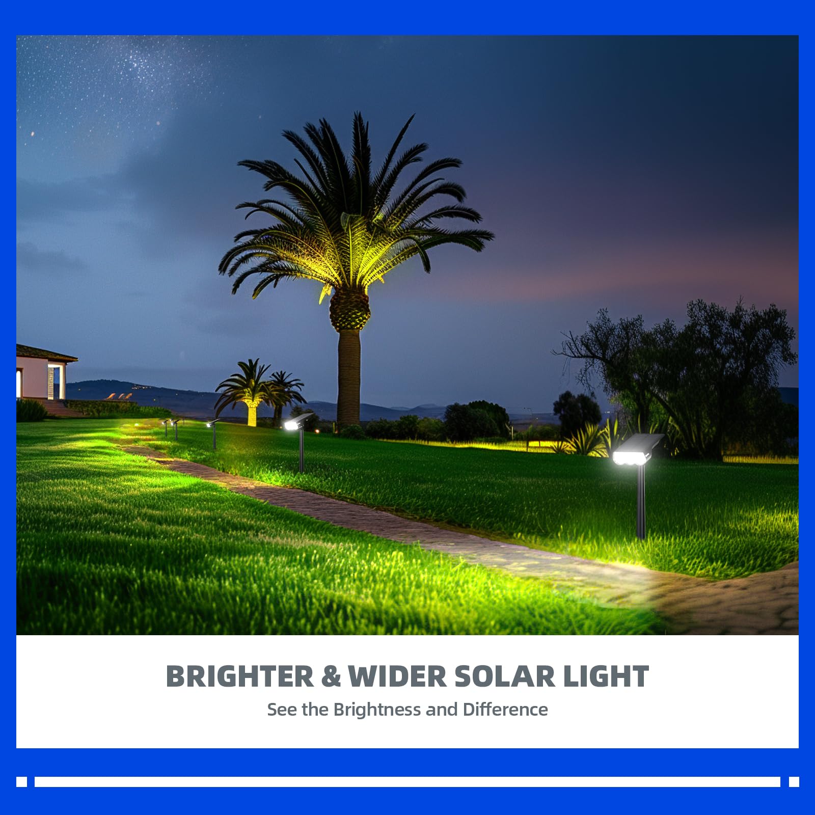 Solar Spot Lights Outdoor Motion Sensor,6500K,3 Modes,Auto ON/OFF,24 LEDs,2 Packs,TNX PIR 6500K 4