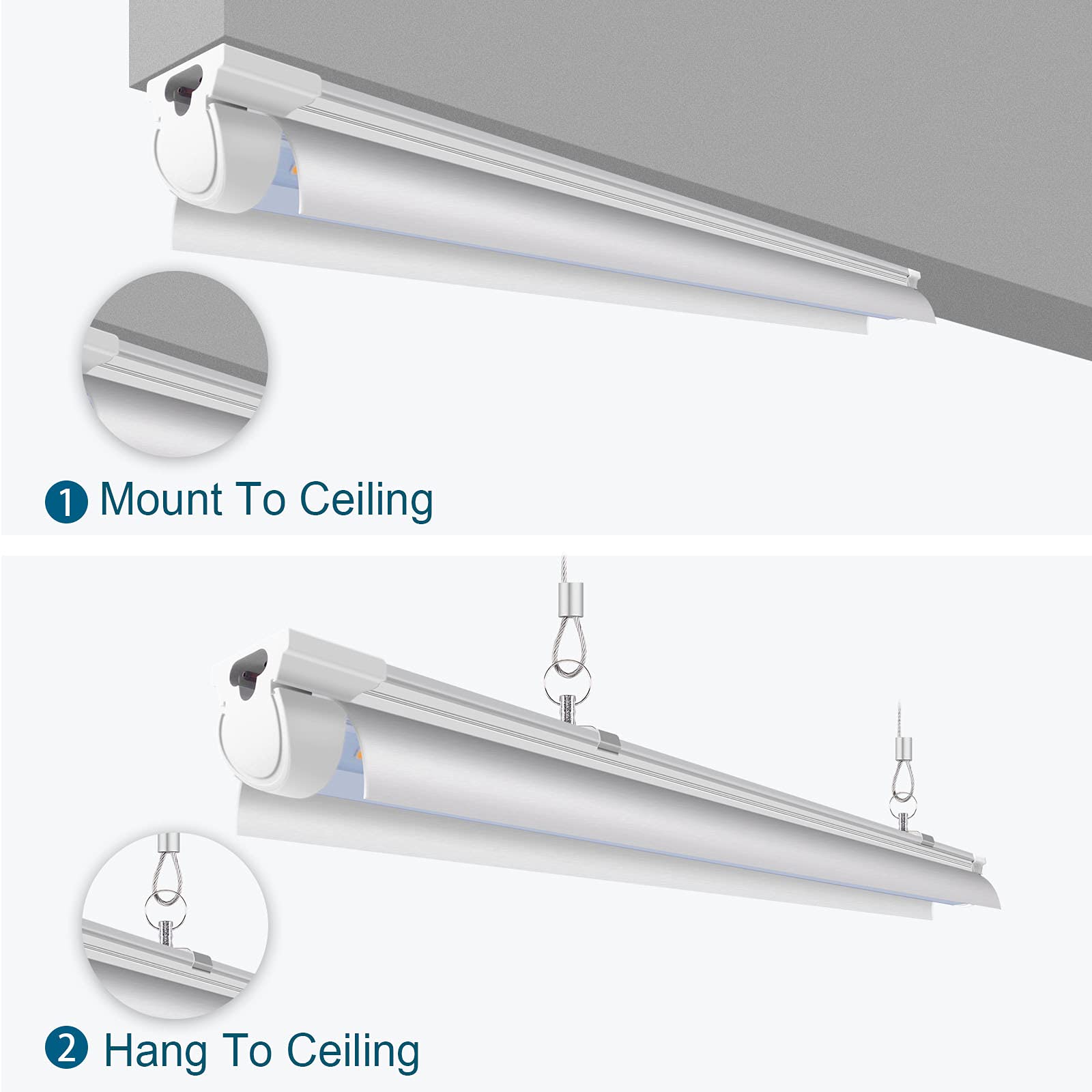 T8 LED Shop Light 4FT 40W 5000LM 5000K 1 Pack BAL40 5