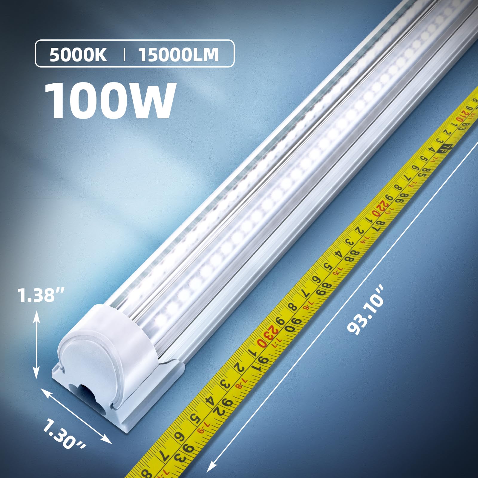 T8 LED Shop Light,8FT,100W,15000LM,5000K,10 Packs,BAX100(5)