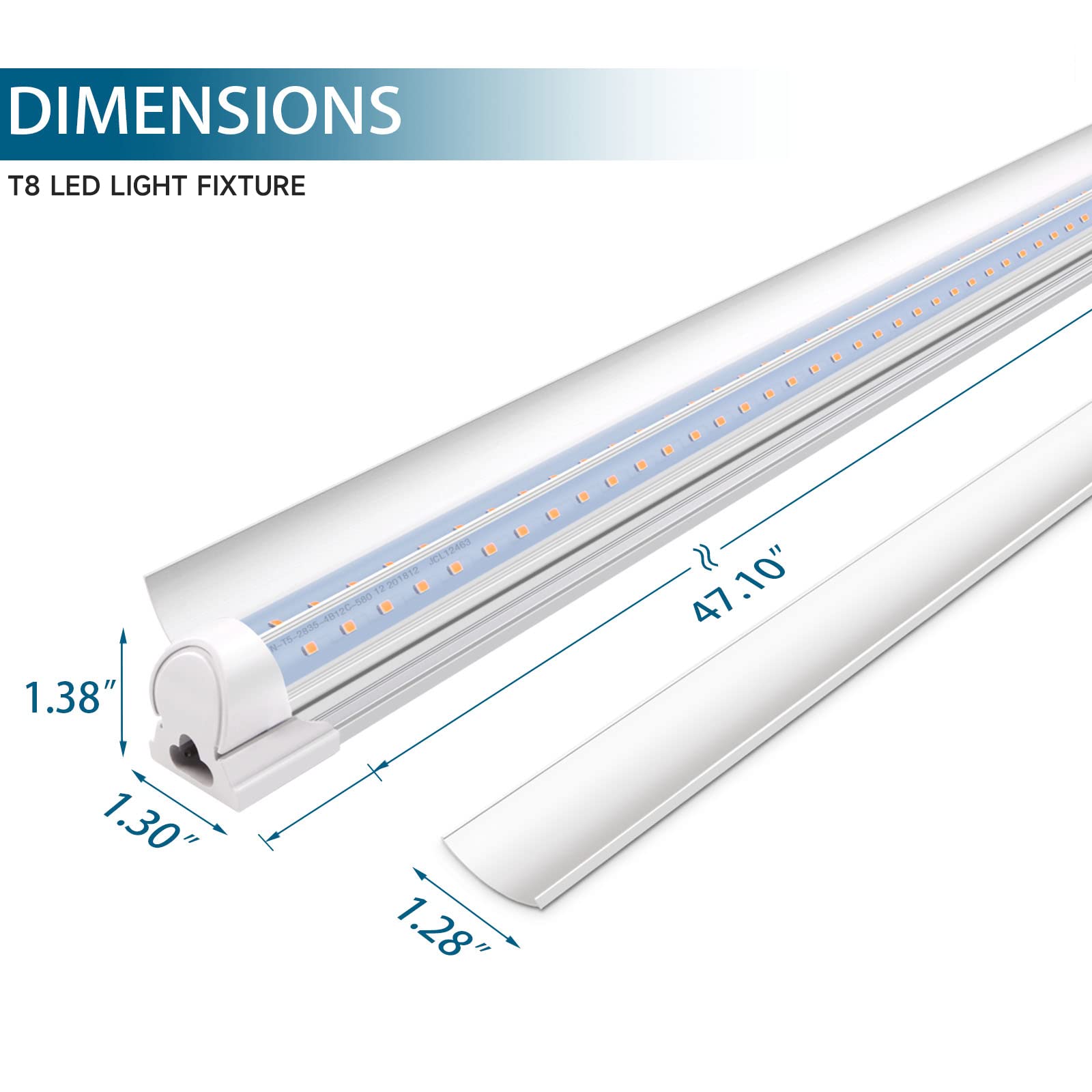 T8 LED Shop Light 4FT 40W 5000LM 5000K 1 Pack BAL40 5