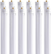 (Pack of 12) Barrina T8 T10 T12 LED Light Tube FA8 8ft 44W 6500K 4500 Lumens Frosted Cover Dual-Ended Power Fluorescent Light Bulbs Replacement - Barrina led