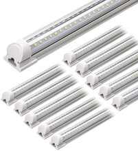 LEDMyplace T8 4ft Integrated LED Tube Light 22W V Shape 2 Row 6500K Clear  Linkable Plug and Play 4ft LED Shop Light - 1pc 