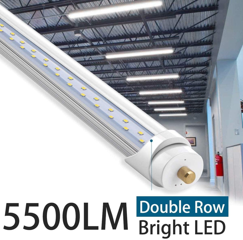 Barrina (Pack-6) 8ft LED Shop T8 Tube Light Fixture 44w 4500lm 6500K ( –  Barrina led