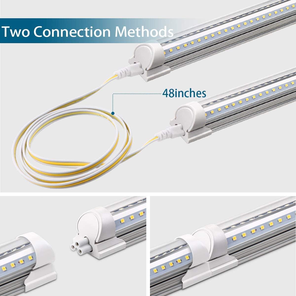 T8 LED Shop Light 4FT 40W 5000LM 5000K 10 Packs BAL40 5