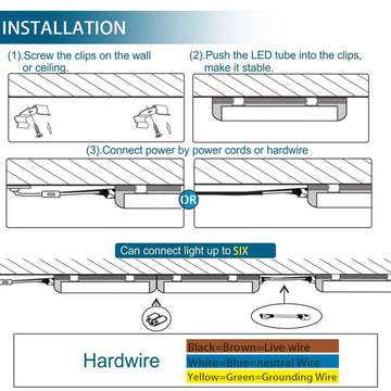 barrina led shop light 4ft 40w 5000lm 5000k