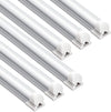 Barrina (Pack-6) 8ft LED Shop T8 Tube Light Fixture 44w 4500lm 6500K (Super Bright) for Garage Warehouse Corded Electric with Built-in ON/Off Switch - Barrina led