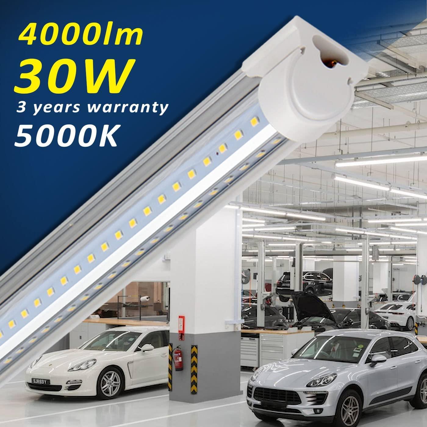 T8 LED Shop Light 3FT 30W 4000LM 5000K 6 Packs BAI30 5