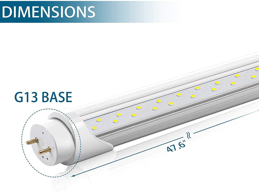 Barrina T8 T10 T12 LED Light Tube 4FT 24W 6000K 3200lm Clear Cover ETL –  Barrina led