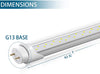 Barrina T8 T10 T12 LED Light Tube 4FT 24W 6000K Super Bright White 3200LM Dual-End Powered Clear Cover Fluorescent Bulb Replacement ETL Listed 25-Pack - Barrina led